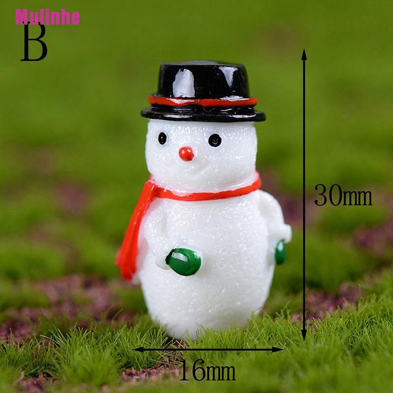Mô hình ông già noel/ người tuyết mini dành cho trang trí tiểu cảnh sân vườn Giáng Sinh