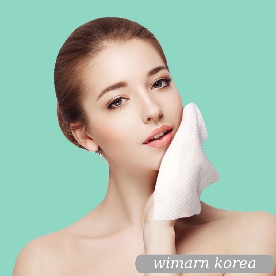 Khăn lau mặt dùng một lần bịch 65 tờ, khăn khô đa năng wimarn korea - KLM
