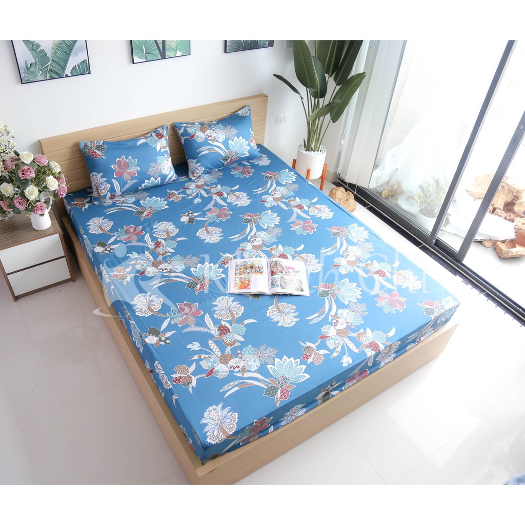 Ga lẻ 1,8m x 2 m x 15cm thô lụa Hàn Quốc, drap bo chun mát, mềm, mịn, không phai không xù
