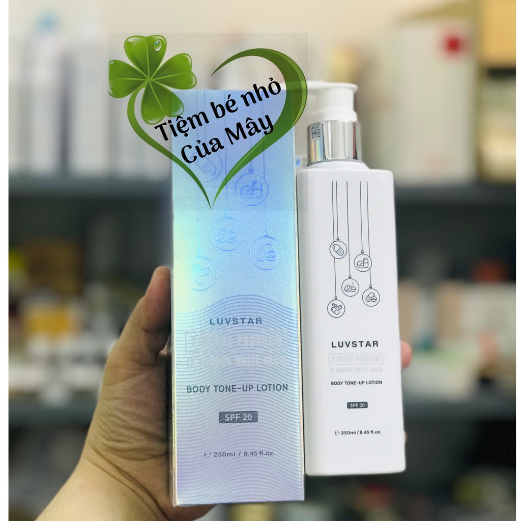 DƯỠNG THỂ LUVSTAR IN SHOWER WHITE AGAIN BODY TONE-UP LOTION SPF 20.