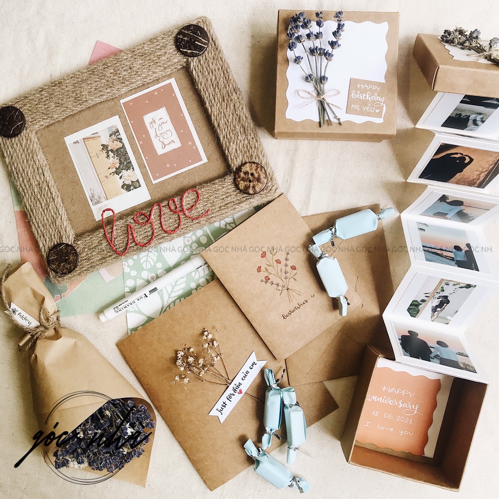 Hộp quà tặng album ảnh handmade 10 hình love box tặng sinh nhật kỷ niệm anniversary đẹp ý nghĩa lưu niệm Góc Nhà gocnha