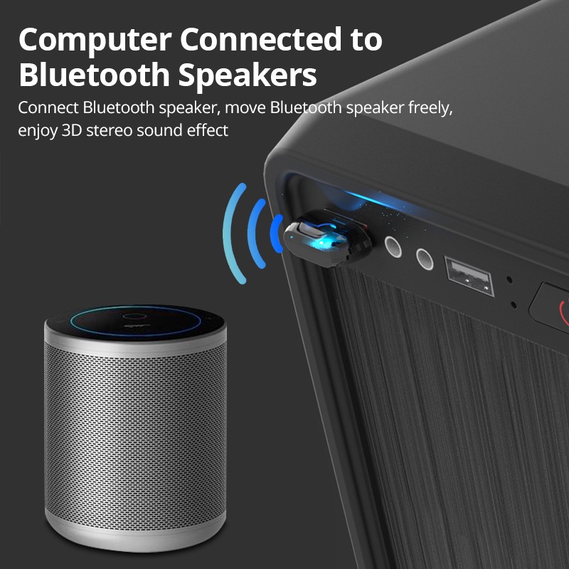 Đầu điều hợp bluetooth5.0 HdoorLink cổng USB khoảng cách 20m cho chuột/bàn phím/laptop/tai nghe không dây