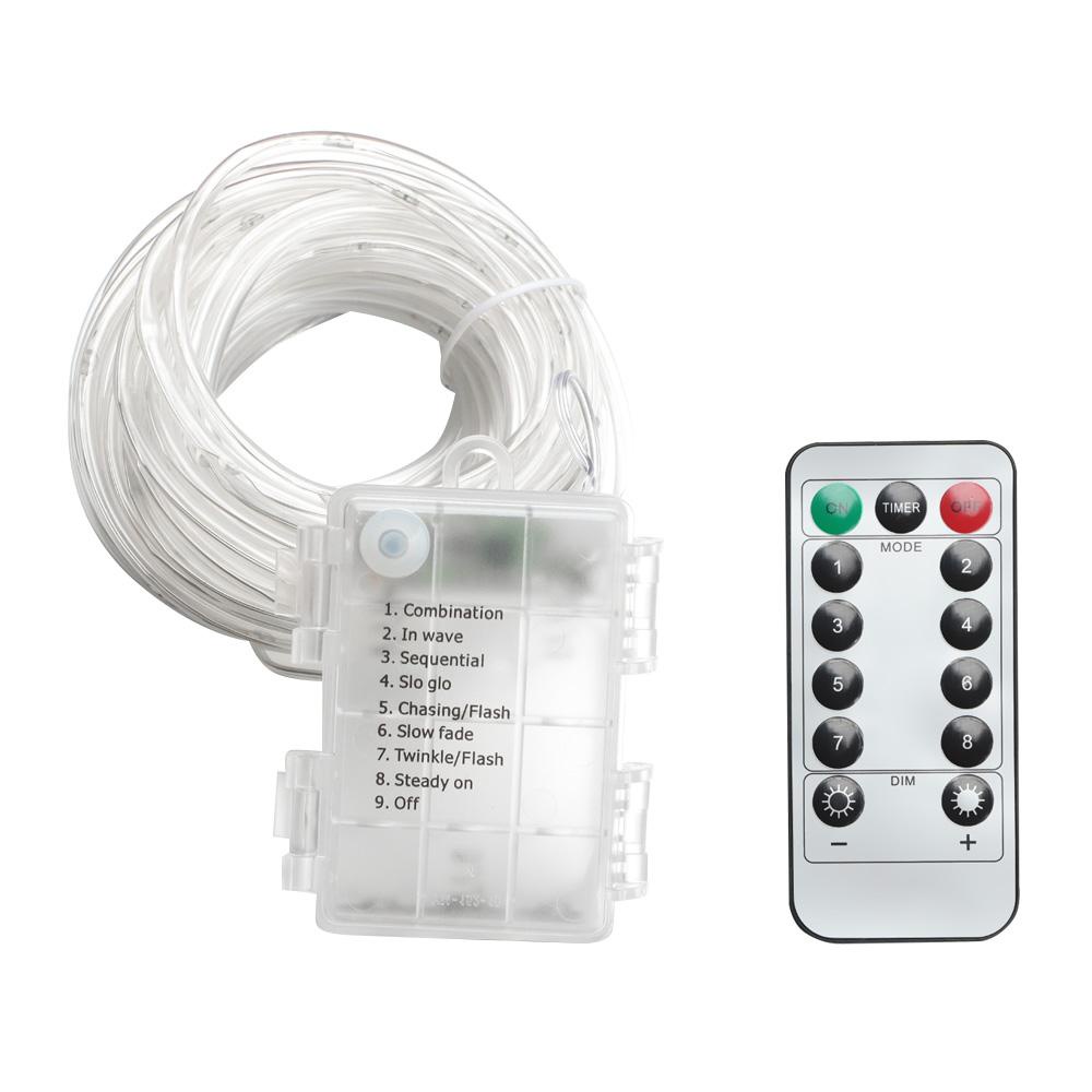 BORAG Dây Đèn LED 10M 100 Bóng Hình Ống PVC Chống Nước Trang Trí Nhà Cửa