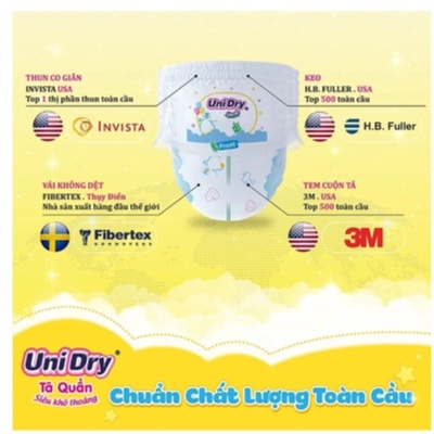Tã quần siêu khô thoáng UniDry M74/ L68/ XL62/ XXL56