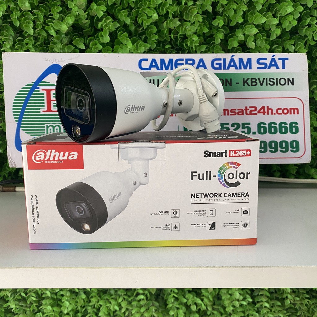 Camera IP 2.0 Full-Color DAHUA DH-IPC-HFW 1239S1-LED-S5 có màu ban đêm