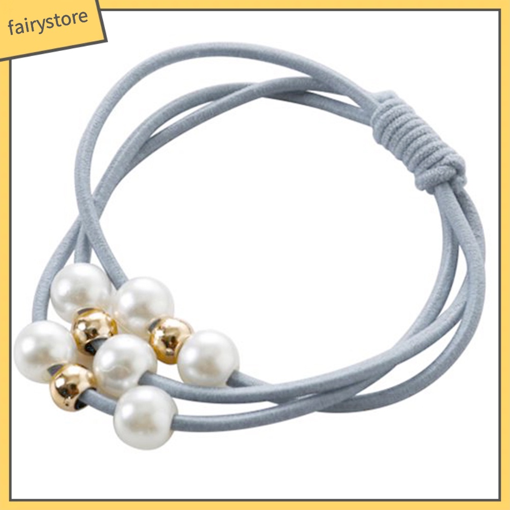 Dây Buộc Tóc Phối Hạt Ngọc Trai Giả Thời Trang Cho Nữ