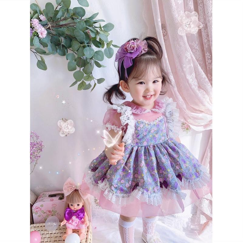 Đầm Công Chúa Lolita Tay Ngắn Phong Cách Phương Tây Mùa Hè Mới Cho Bé Gái