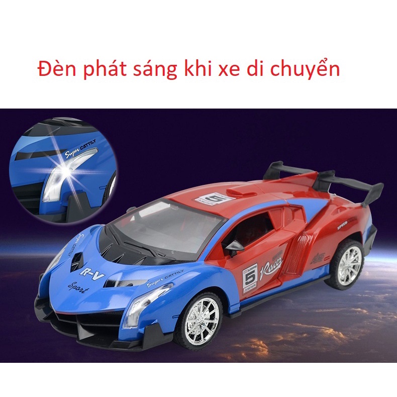 Xe Điều Khiển Từ Xa  TẶNG PIN  Điều khiển 4 chiều,Mở cửa, Kiểu dáng siêu xe thể thao,Có đèn,Bé luyện kỹ năng.