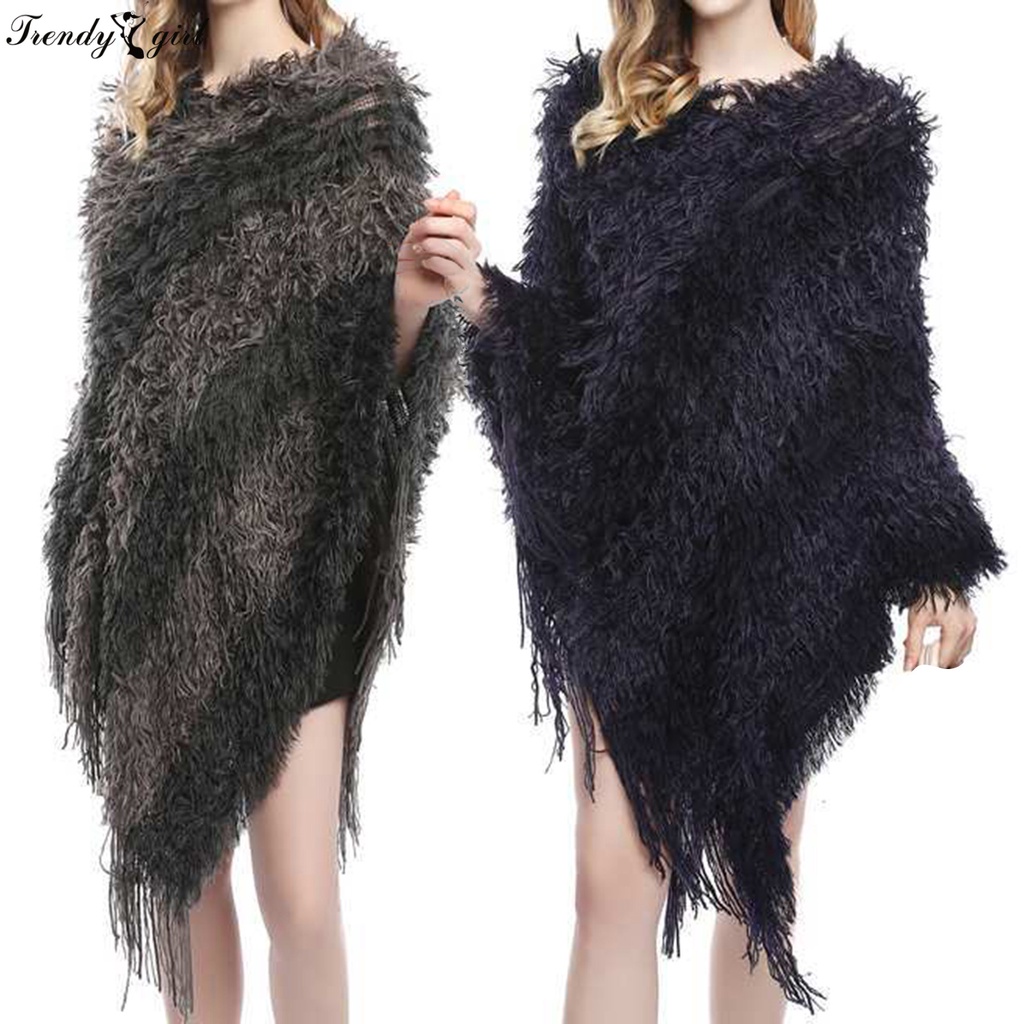 Áo choàng dệt kim thiết kế tinh tế cho phái nữ
