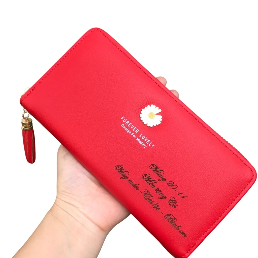 [FreeShip - ẢNH THẬT] - Ví Nữ Hoa Cúc Hot Trend, Ví Nữ Cầm Tay Thời Trang Hàn Quốc Mới Nhất VNHC02