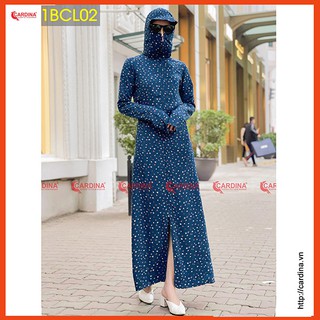Áo Chống Nắng Nữ 𝐂𝐀𝐑𝐃𝐈𝐍𝐀 Chất Vải Lanh Nhung Dáng Dài Liền Thân Mát Lạnh Cao Cấp Chính Hãng - 1BCL