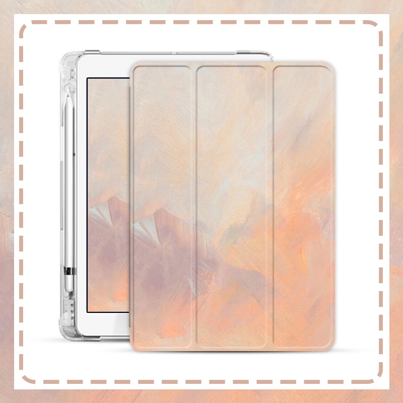Ốp Máy Tính Bảng Mềm Họa Tiết Hành Tinh Có Ngăn Đựng Bút Cho iPad Gen10 7 / 8 / 9 Air4 / Air5 Pro11 "2022 mini