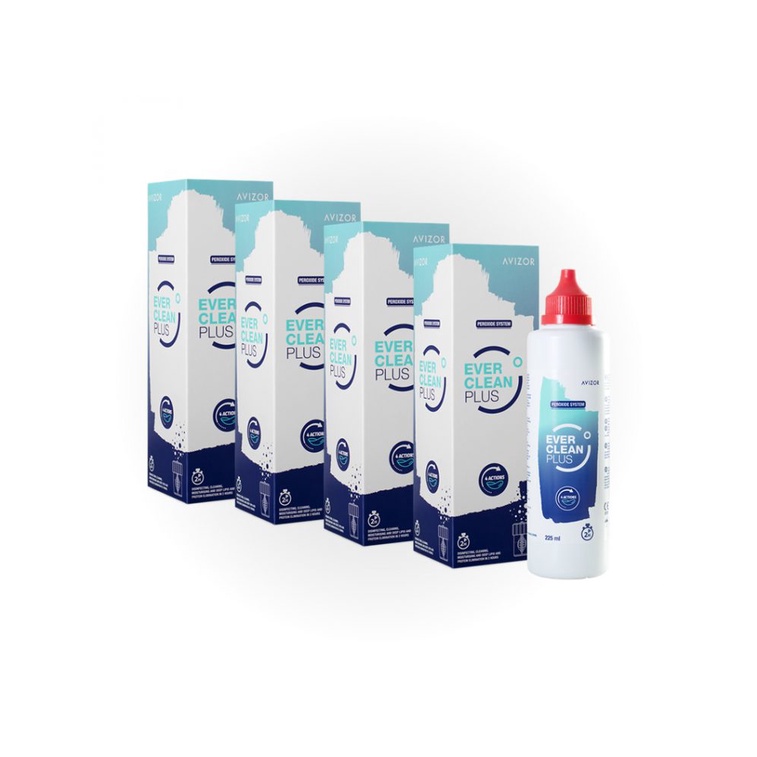 Dung dịch sát trùng kính áp tròng Avizor Ever clean 225ml  và  Avizor Ever clean plus 225ml