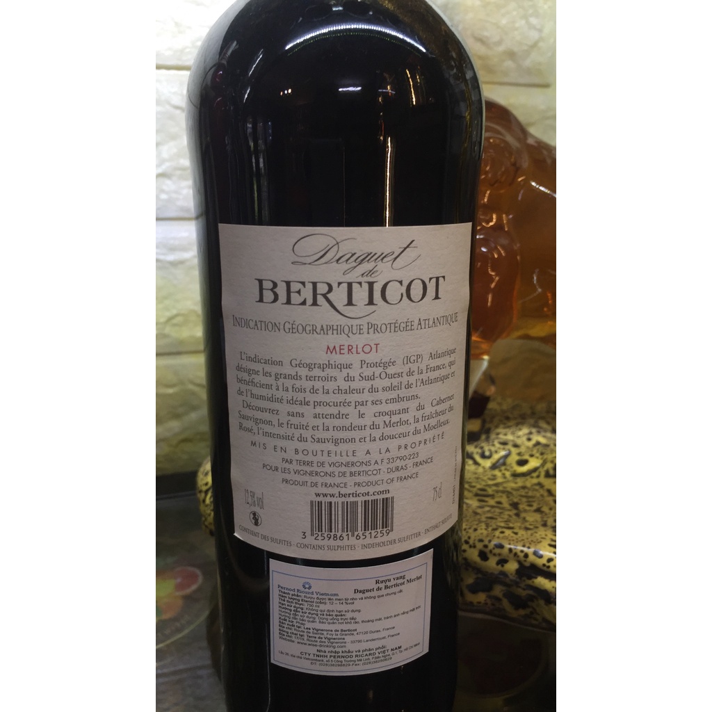 Vang Berticot Merlot - ÚC 750ML