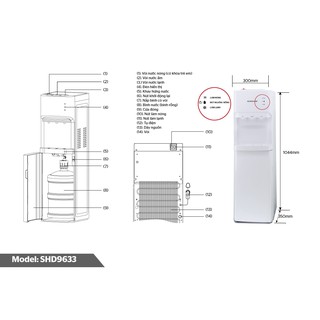 CÂY NƯỚC NÓNG LẠNH SUNHOUSE SHD9633