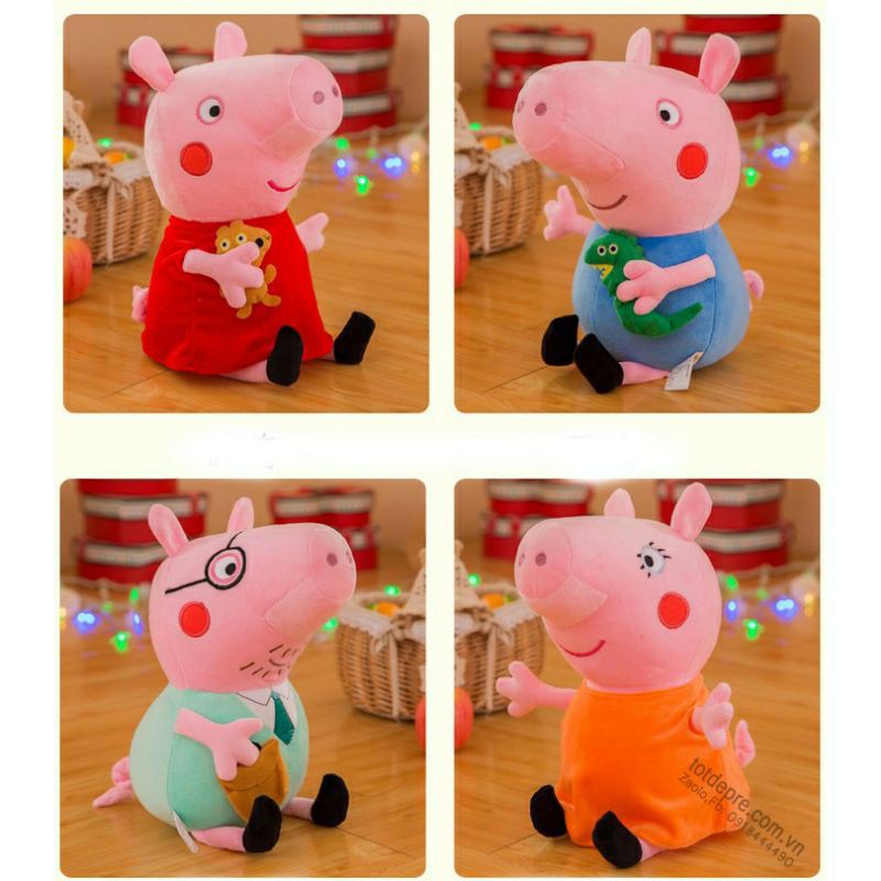 (28cm) Gấu bông gia đình heo Peppa