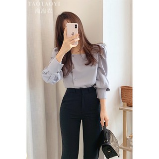 ❣️FREESHIP❣️ÁO CỔ VUÔNG PHỐI NÚT