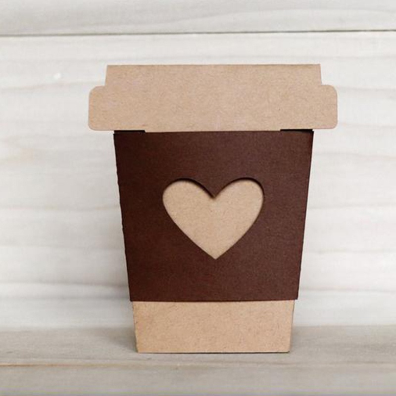 Khuôn Cắt Giấy Kim Loại Hình Tách Cà Phê Xinh Xắn