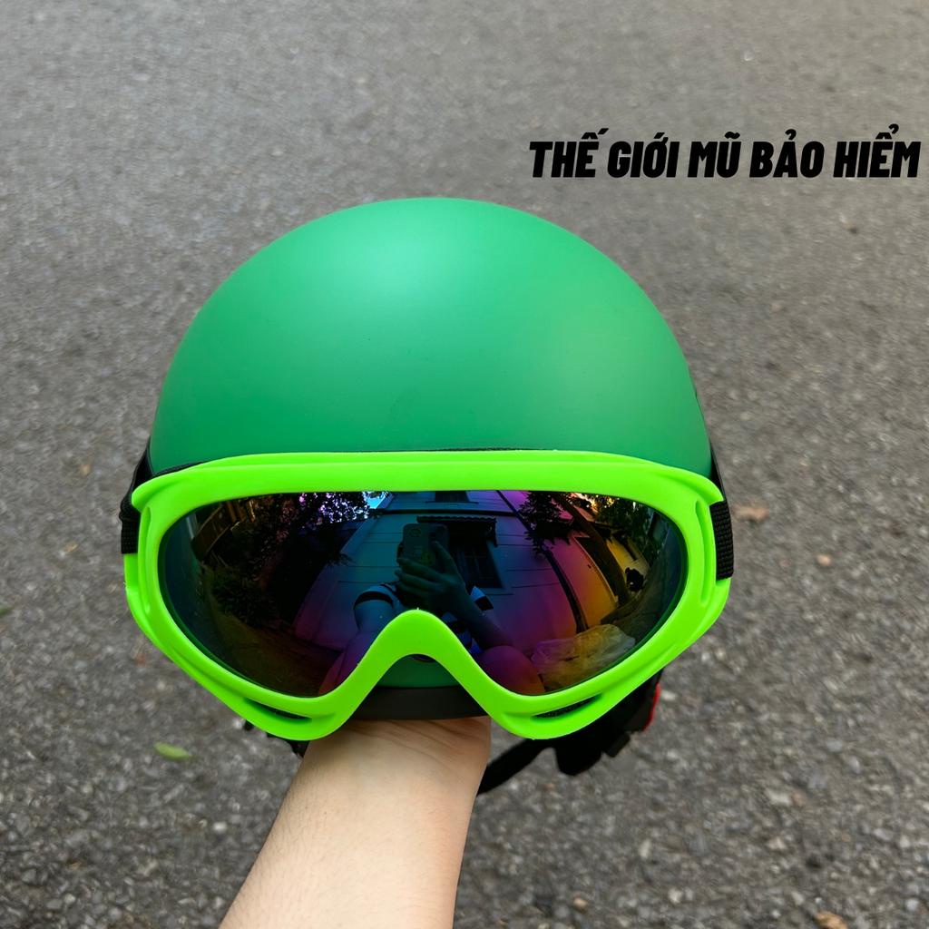 Kính UV nhiều màu gắn mũ bảo hiểm,kính UV gắn nón bảo hiểm nửa đầu,mũ 1/2,mũ 3/4 đi phượt,phụ kiện trang trí