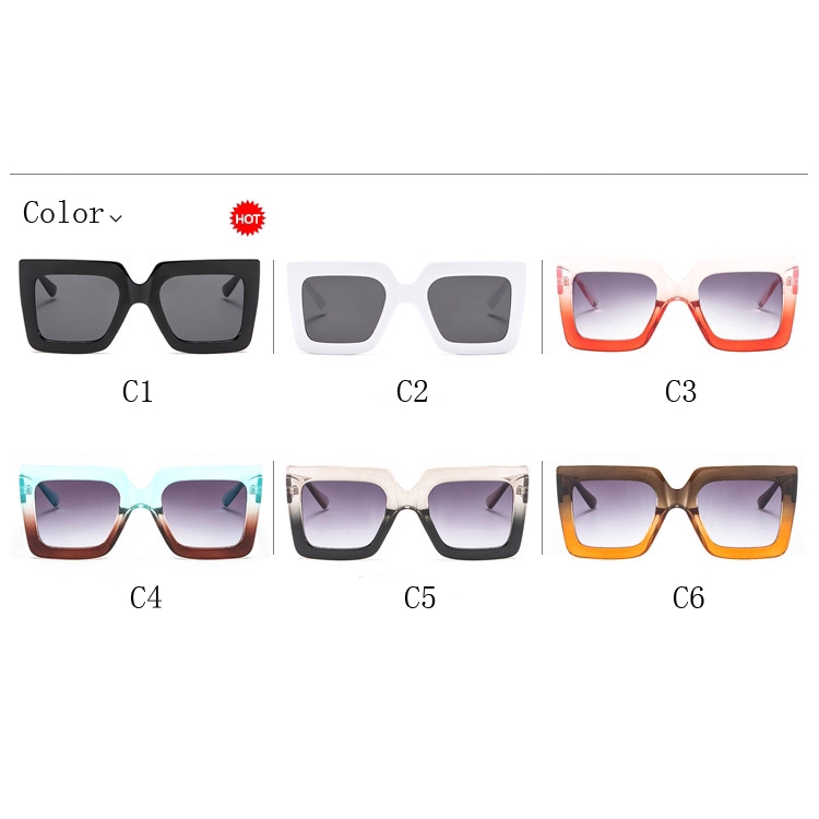 Kính mát gọng vuông màu đen thiết kế mới cá tính SAMJUNE