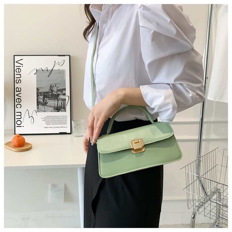 Túi Đeo Chéo Hình Vuông Màu Trơn Phong Cách retro Thời Trang Mới 2022 Gylb1351