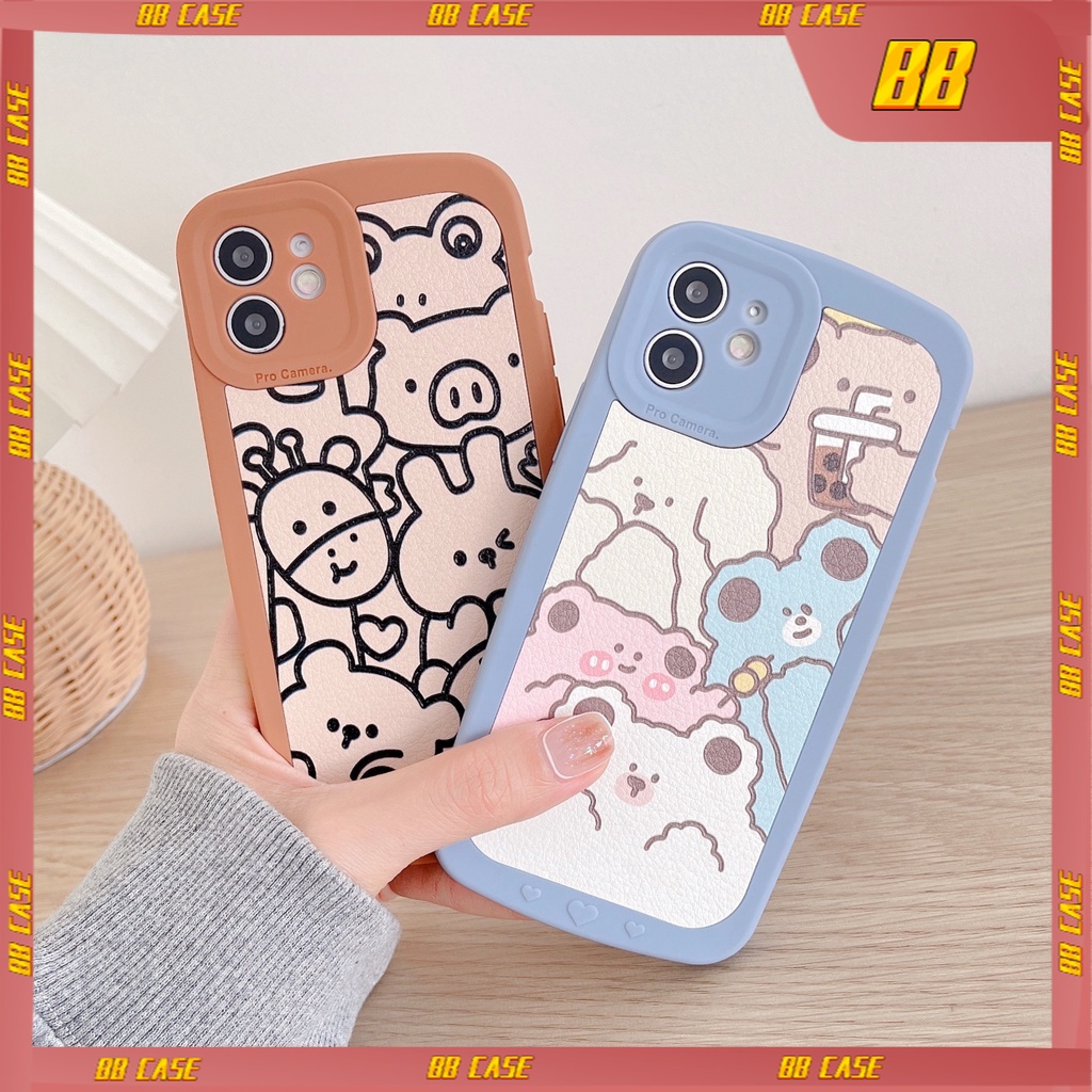 Ốp Điện Thoại Bb Hình Thú Dễ Thương Cho iPhone13pro max iPhone 12 11 xr xs 8plus