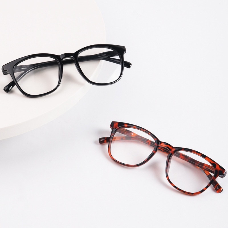 (YUZHU) +50°~+400° Mới Kính Đọc Sách Gọng Vuông Chống Ánh Sáng Xanh In Họa Tiết Da Báo Thời Trang Unisex