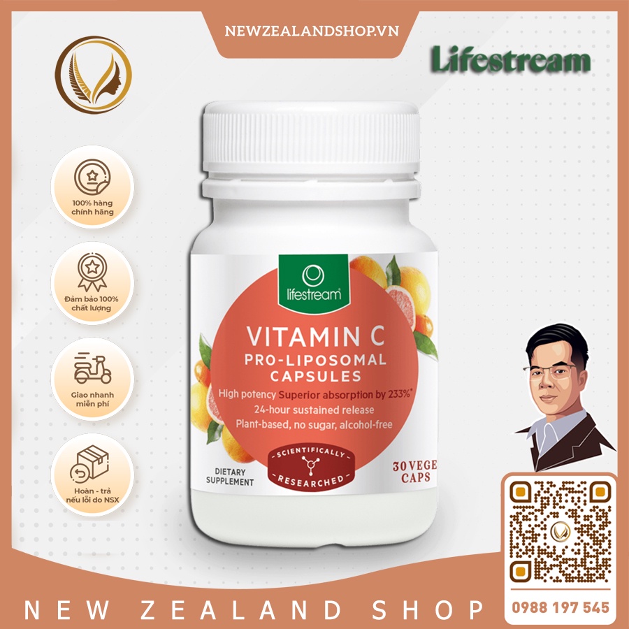 Viên Uống Bổ Sung Vitamin C Lifestream Vitamin C Pro Liposomal 30 viên
