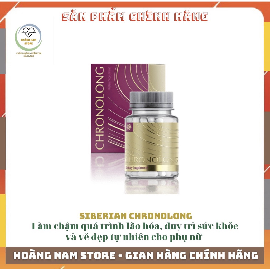 Thực phẩm Siberia Chronolong , hỗ trợ giúp làm chậm quá trình lão hóa, duy trì sức khỏe trẻ đẹp cho phái nữ, hộp 30 viên