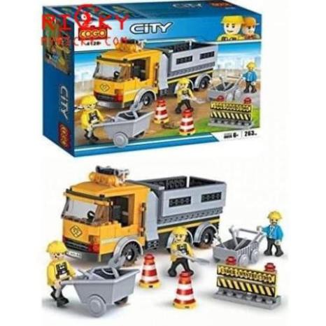 [Khai trương giảm giá] Bộ đồ chơi Lego lắp ráp công trình xây dựng - 263 miếng ghép