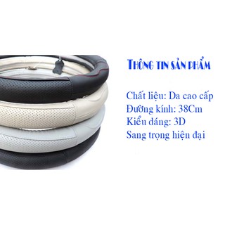 Bọc vô lăng Da cao cấp mẫu mới 2018 (Đen)