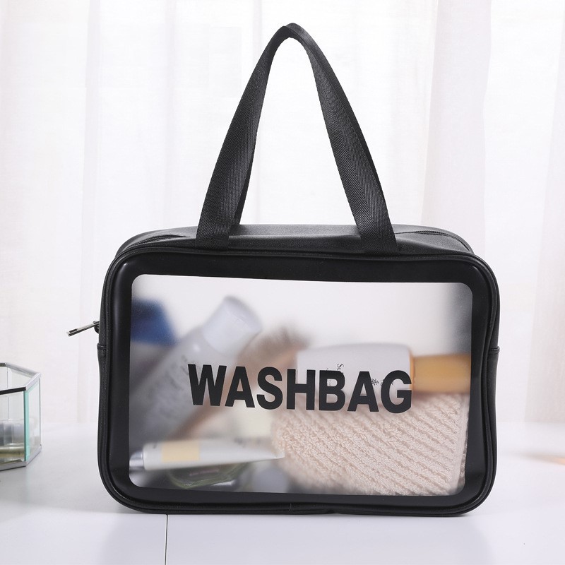 Túi Xách WASHBAG Dẻo Trong Suốt Cầm Tay Đựng Mỹ Phẩm Vật Dụng Cá Nhân