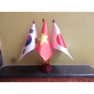 Cờ để bàn cắm 3 lá mini