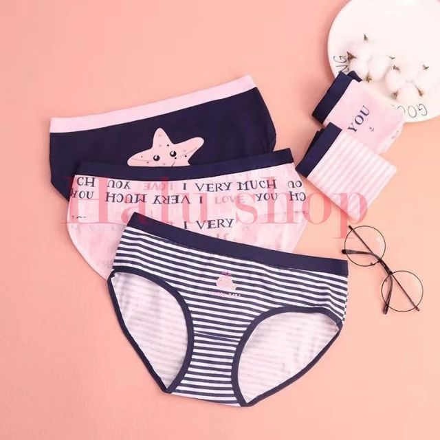 (Sỉ-lẻ video+ ảnh thật) Combo 5 quần lót cotton nữ đáng yêu kute hàng Quảng Châu chất lượng cao siêu giảm giá | BigBuy360 - bigbuy360.vn