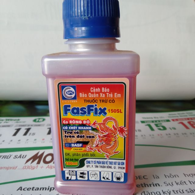 Diệt trừ nhanh các loại cỏ tranh, cỏ lồng vực, cỏ đuôi chồn FASFIX 150SL (100ml)
