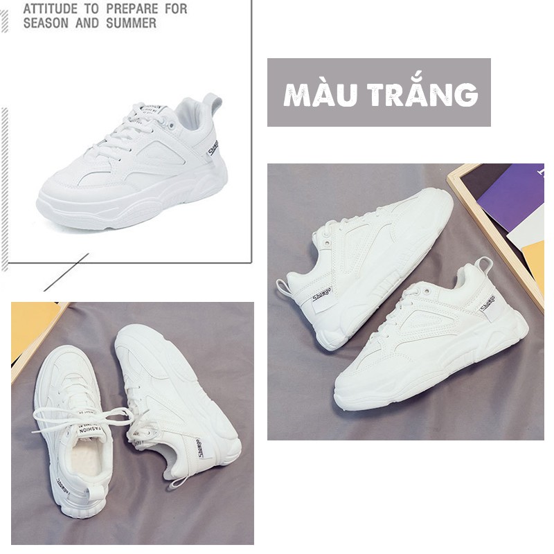 Giày thể thao nữ FREESHIP sneaker mã SP14 màu trắng đẹp hàn quốc cao cấp chất liệu da nhân tạo