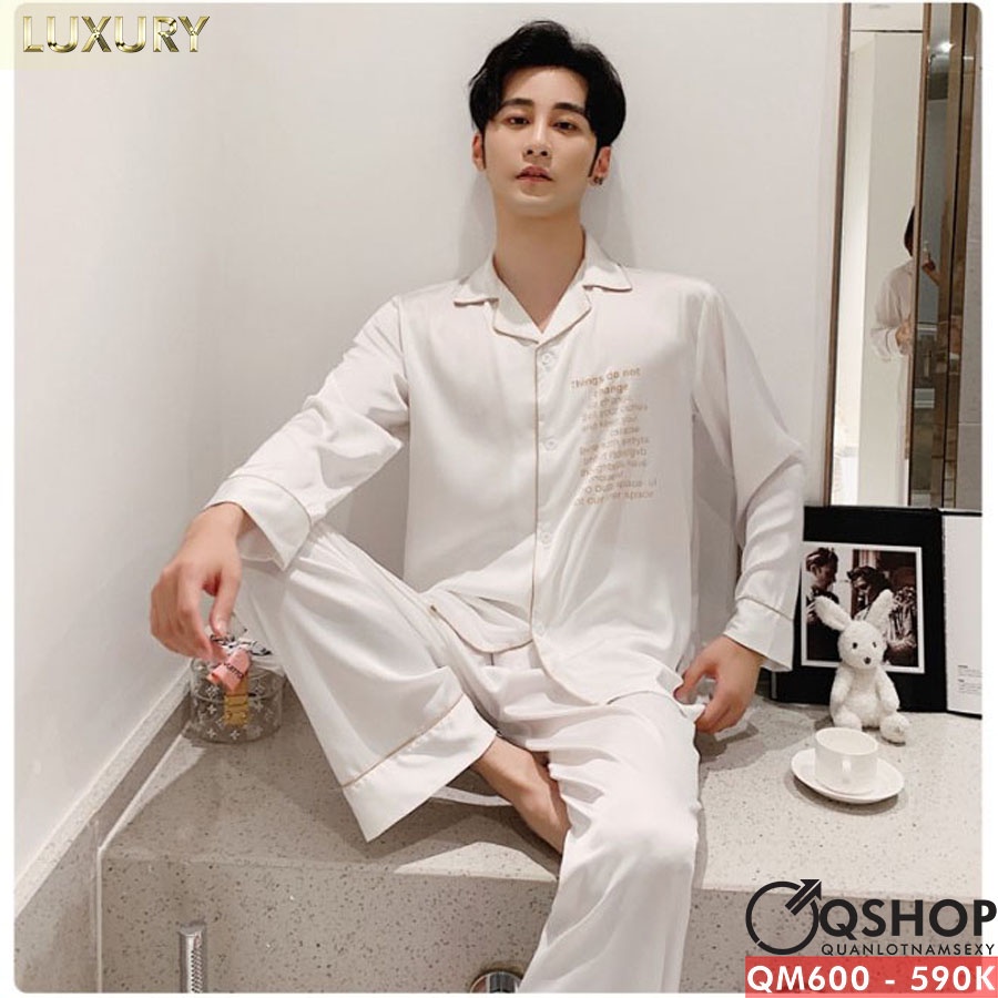 Bộ đồ pijama nam quần dài, tay dàI luxury QSHOP QM600