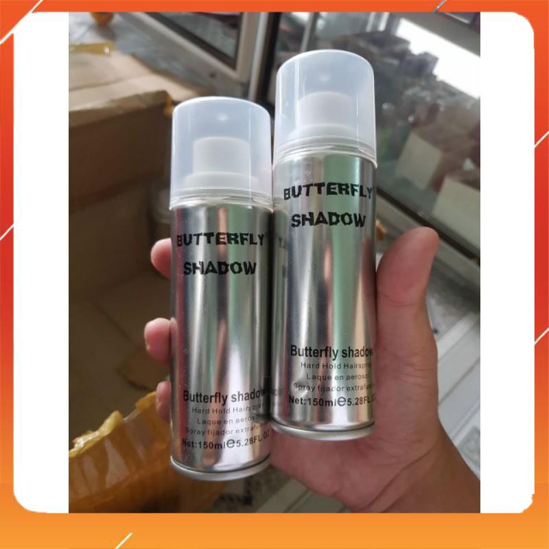 gôm xịt tóc butterfly shadow mini 150ml