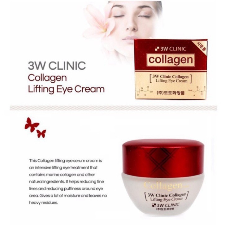 Kem dưỡng da chống lão hóa vùng mắt 3W Clinic Collagen Lifting Eye Cream 35ml