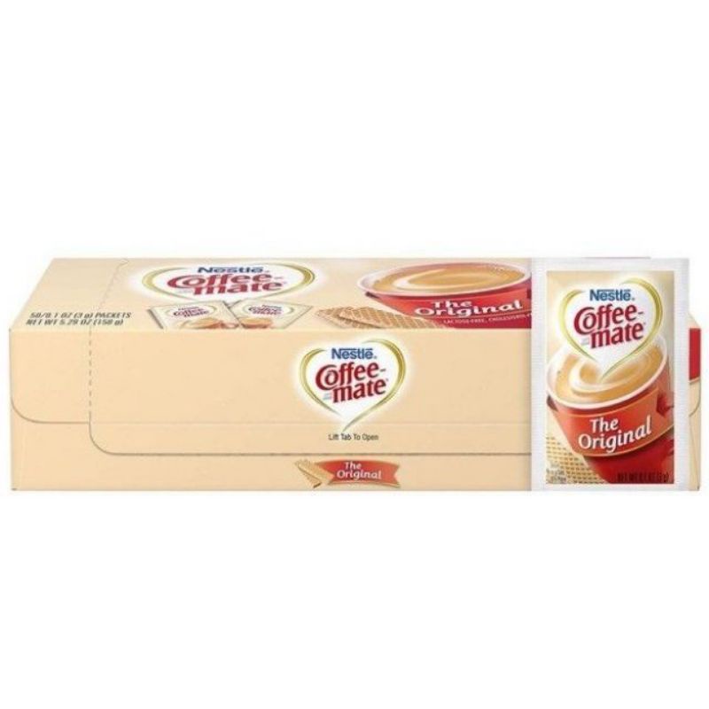 Coffee mate bột kem sữa ít béo pha cacao, cafe, trà Thái (Hàng Mỹ)