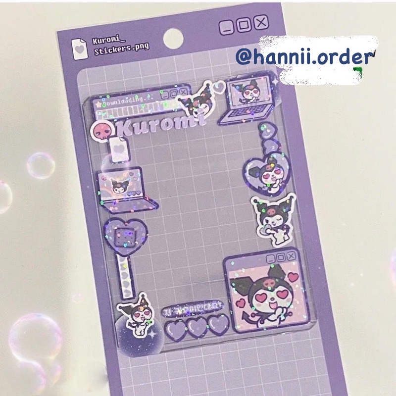 Sticker SANRIO Lấp Lánh Trang Trí Sổ Tay