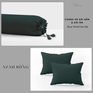 Combo 2 vỏ gối nằm trơn lụa tencel - à ơi concept