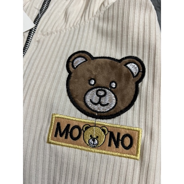 Áo Khoác Nữ Thun Gân Thêu Hình Gấu Hàng Mới