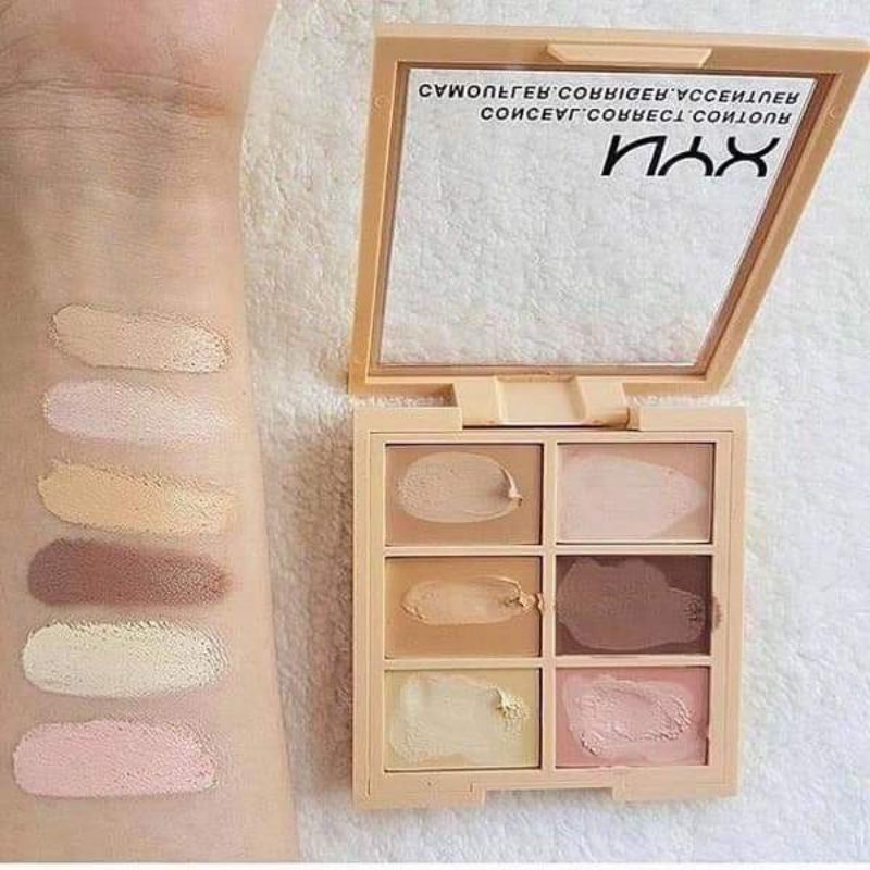 Bảng kem che khuyết điểm và tạo khối NYX Conceal Correct Contour Palette (1.5g)