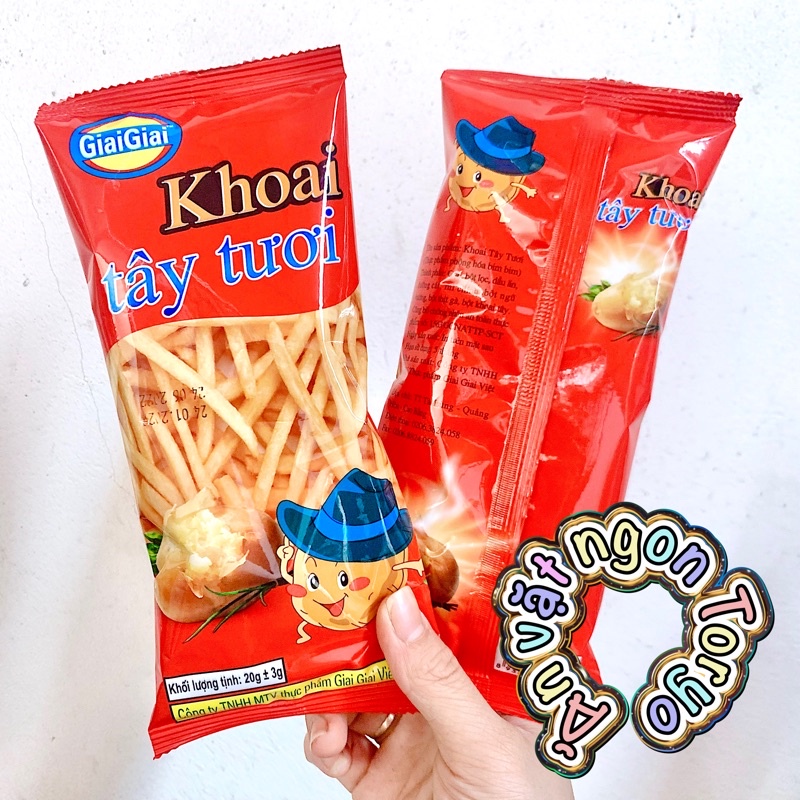 Snack bim khoai tây tươi Giai Giai gói lẻ