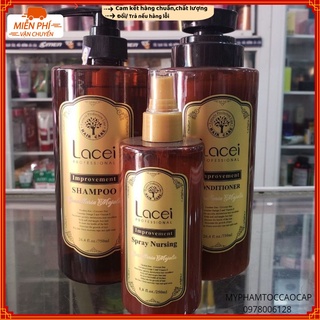 [Lacei-Chính hãng] 🇻🇳Lacei-VIETNAM🇻🇳 Combo dầu gội xả và xịt dưỡng chăm sóc tóc Lacei Improvement 750mlx2/250ml
