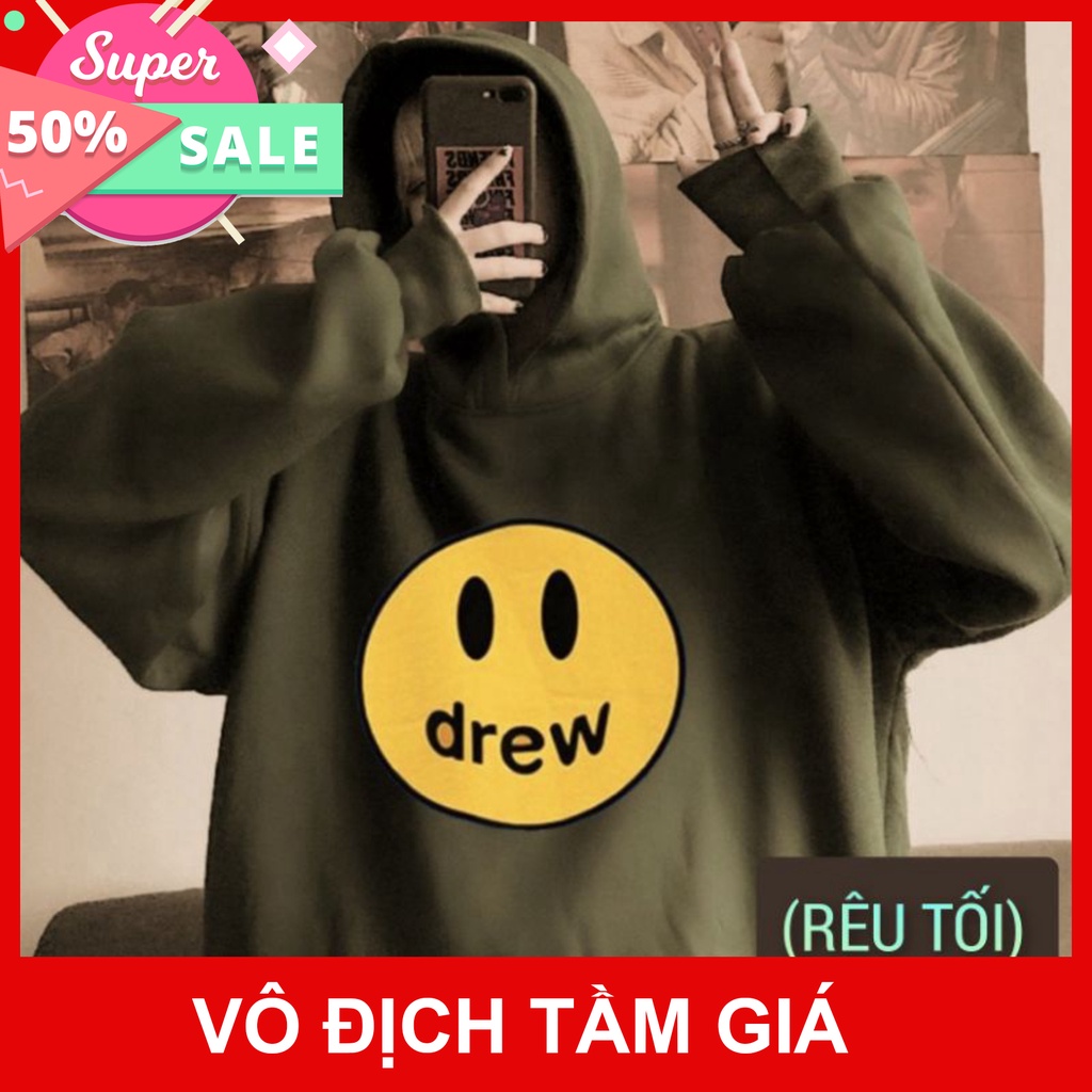 Áo hoodie Drew form rộng nam nữ phong cách ulzzang hàn quốc (Tặng Kèm bộ tag+giấy thơm)