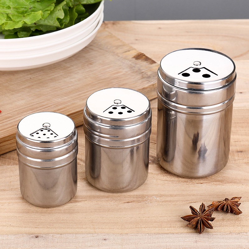 Hộp Đựng Gia Vị / Tiêu / Đồ Nướng Bbq Bằng Thép Không Gỉ Kích Thước Vừa / Nhỏ