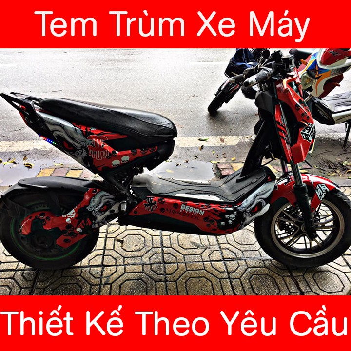 Tem Trùm Xe Điện Xmen Đầu Lâu Đỏ Cực Ngầu