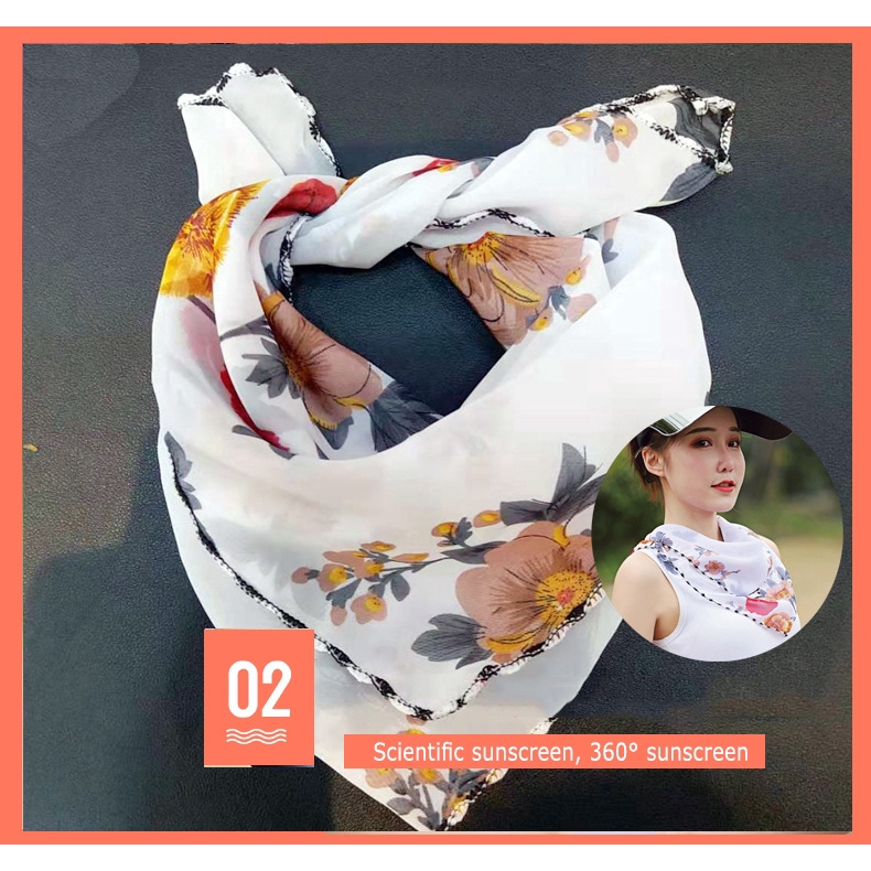 【new】 Printed chiffon sunshade cycling wind dust mask face towel collar cool don't frowsty outdoor cycling masks MKS | BigBuy360 - bigbuy360.vn